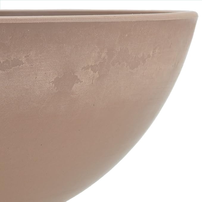 PSW Pot Collection M30TP 12-inch Plastic/Stone/Wood Composite Low Bowl Planter - Image 3