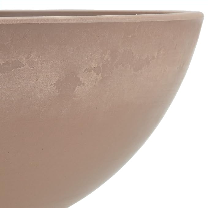 PSW Pot Collection M25TP 10-inch Plastic/Stone/Wood Composite Low Bowl Planter - Image 3