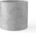 Kante 15.7" Dia Round Concrete Planter, Modern Style Large Cylindrical Plant Pot by Kante