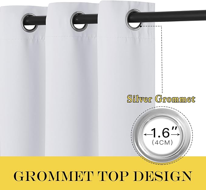 NICETOWN Room Divider Curtain, Sliding Door Curtain, Wide Width Thermal Drapes - Image 2