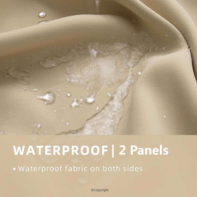 Waterproof Outdoor Curtain W52 x L63 - Image 2