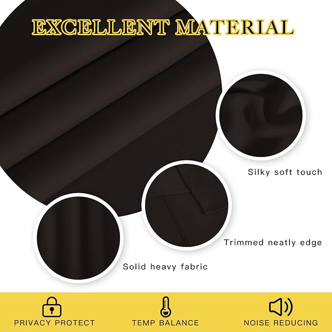 NICETOWN Blackout Curtain Panel 63 inch Long - Image 2