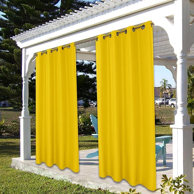 BONZER Outdoor Curtains for Patio Water Resistant Heavy Privacy Light Filtering - Image 8