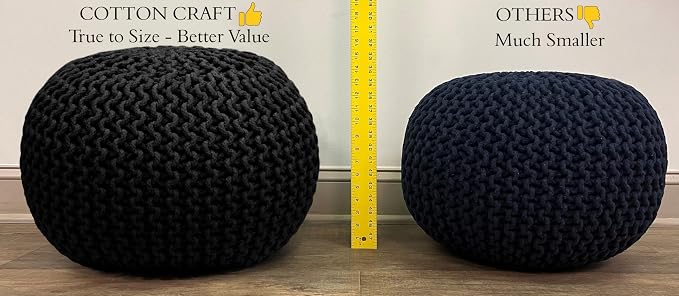 COTTON CRAFT Round Pouf - Image 5
