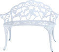 Patio Balcony Bench Double Seat, Anti-Rust Cast Aluminum Patio Garden Bench by C%2FG+patio+casa
