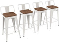 Yongchuang 24 inch Metal Bar Stools Set of 4 Counter Height Barstools Farmhouse by YongchuangInternational