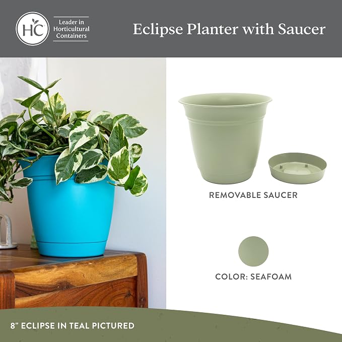 The HC Companies 12 Inch Eclipse Round Planter Pots - Image 2