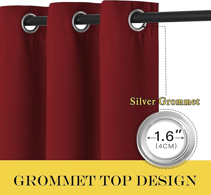 NICETOWN 66 Inch Long Blackout Curtains - Image 6