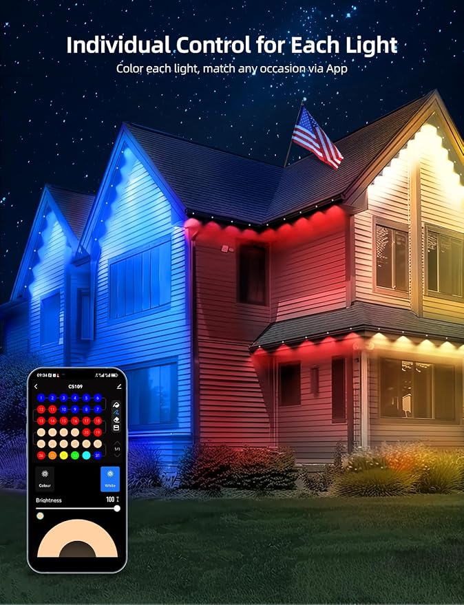 APPECK Permanent Outdoor Lights 100ft - Image 3