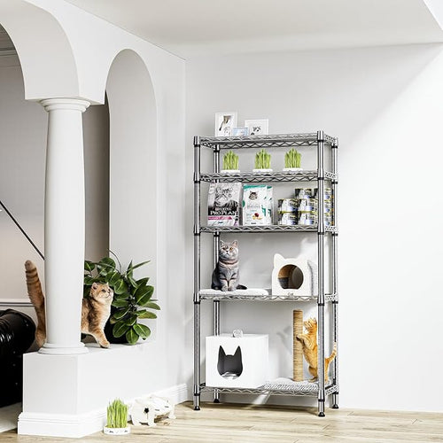 1250 lbs 5 Tier Shelf Metal Storage Shelves Shelving Wire Rack Heavy Duty - Image 2