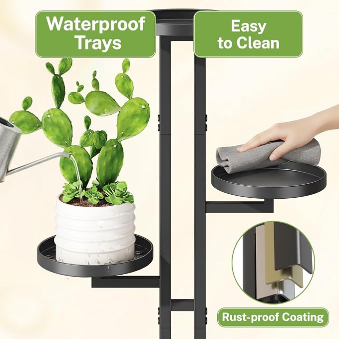 iDavosic.ly 4 Tier Plant Stand Indoor Outdoor, Tiered Corner Multiple Flower - Image 4