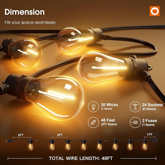 addlon 48FT LED Outdoor String Lights - Image 6