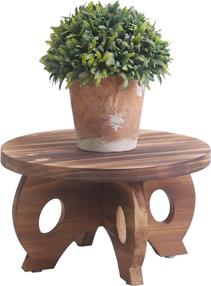 Plant Stand Indoor Wooden Plant Stool Round Stand Risers by VZODESR