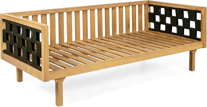 Christopher Knight Home Rosie Acacia Wood Outdoor Daybed Sofa - Image 7