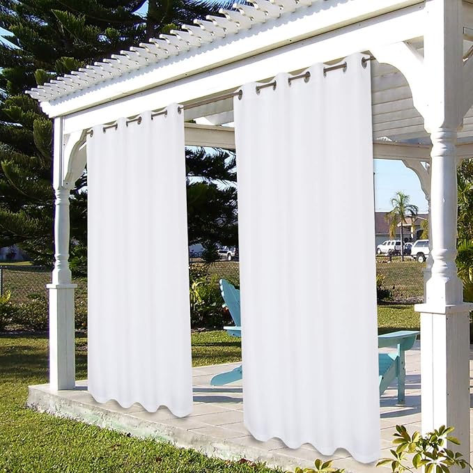 BONZER Outdoor Curtains for Patio Waterproof Thick Privacy Grommet Light - Image 7