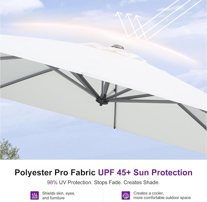 PURPLE LEAF 10'×10' Patio Umbrella - Image 6