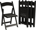 SIMPLEX 4 Black Resin Stackable Folding Chair by Simplex