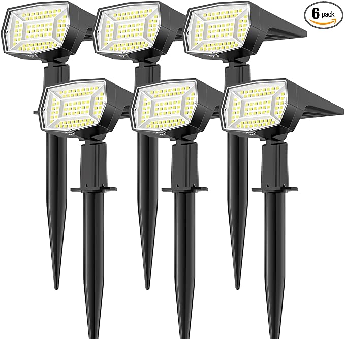Fabrito 72 LEDs Solar Spot Lights Outdoor Waterproof, 3 Modes Landscape by Fabrito