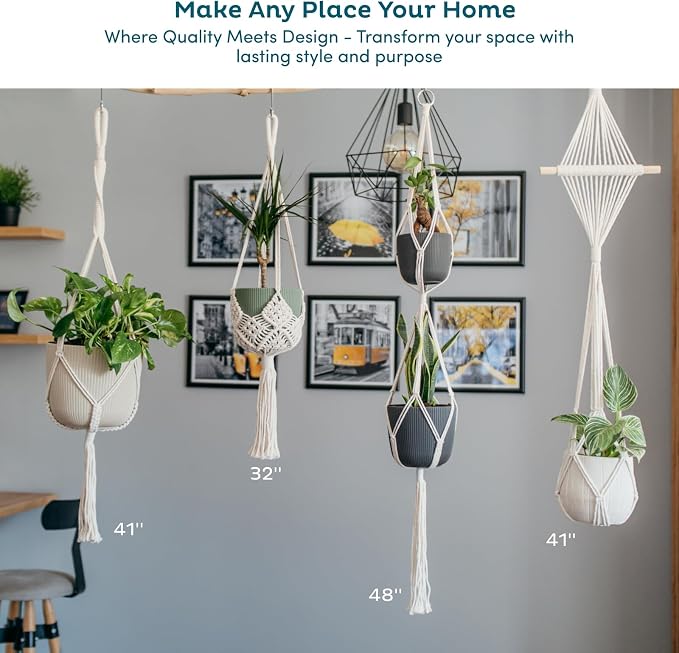 Nook Theory 4-Pack Macrame Plant Hangers - Image 7