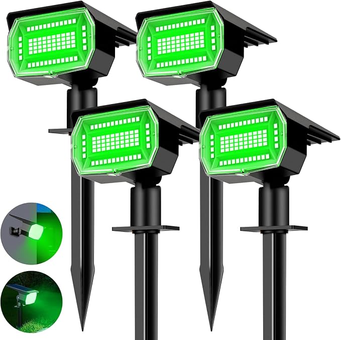 nipify 4 Pack Solar Spot Lights Outdoor, Solar Powered Waterproof Spotlight by Nipify
