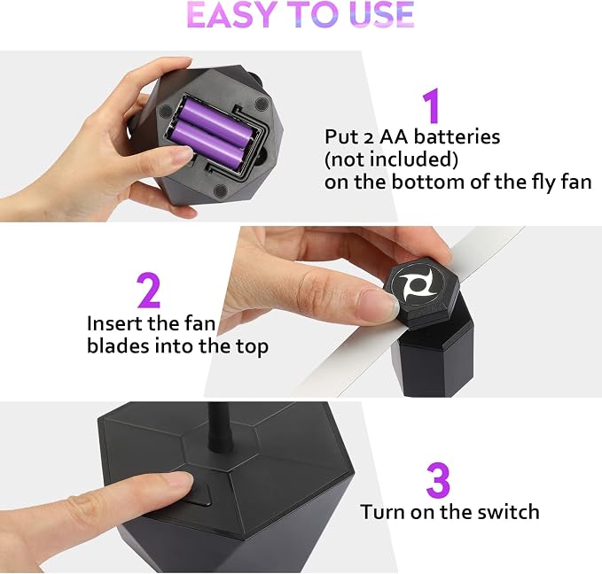 Fly Fans for Tables, Fly Repellent Fan Outdoor Indoor Keep Flies Away, Fly - Image 6