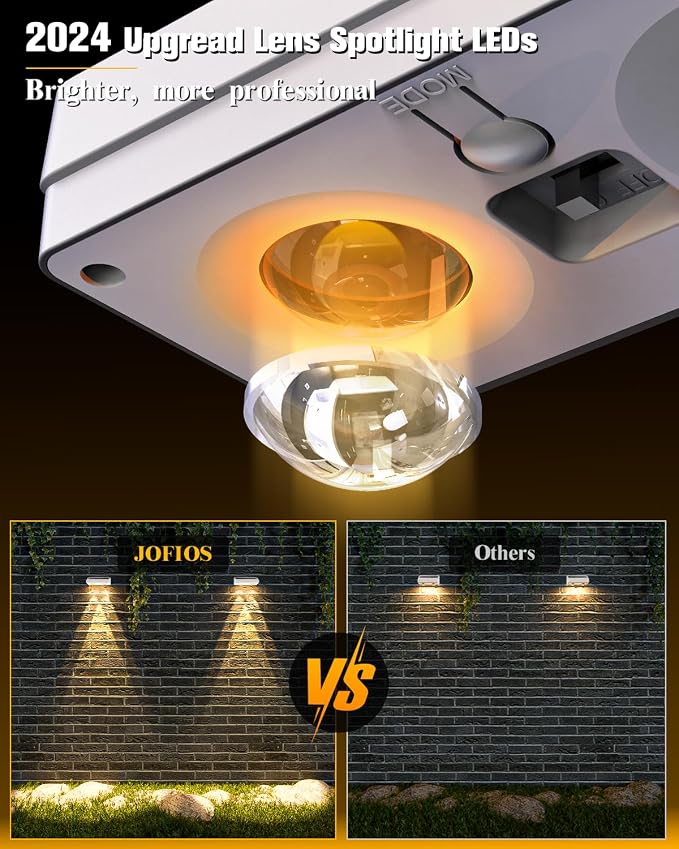 Solar Fence Lights 12 Pack, 50 Lumens Outdoor Fence Solar Lights - Image 3