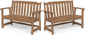 Ciokea 49" Heavy Duty Outdoor Bench Set of 2, HDPE Weatherproof Garden Bench by CIOKEA
