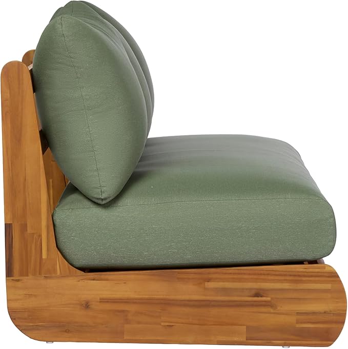 Christopher Knight Home Poppy Acacia Wood Outdoor 3 Seater Sofa - Image 6