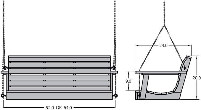 Highwood Weatherly Porch Swing 5 Feet, Eucalyptus - Image 5