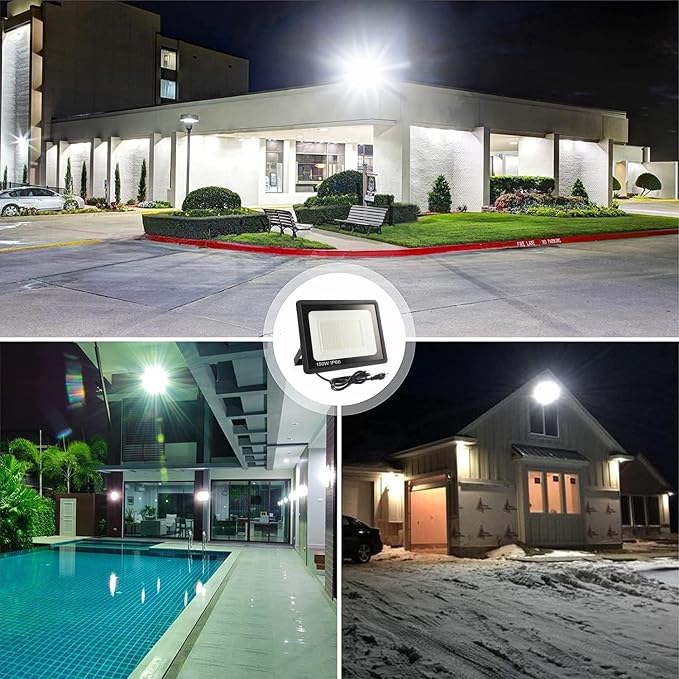 4Pack LED Flood Light Outdoor, 250W LED Work Light 25500lm - Image 8