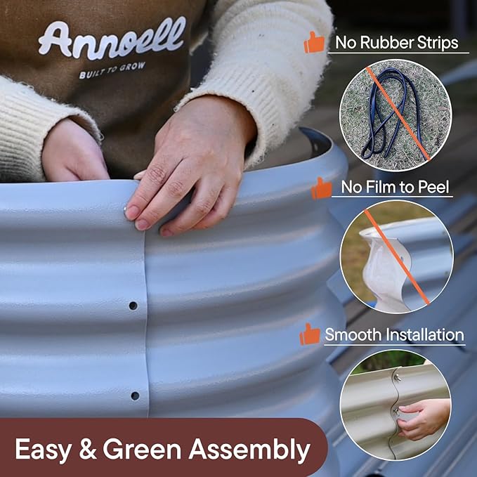 10-Pack 18” Tall Galvanized Raised Garden Beds – Compact Backyard Garden Layout - Image 4