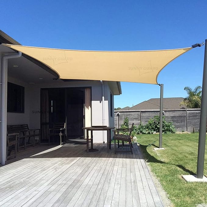 SUNNY GUARD Custom Size 12'x28' Rectangle Sand UV Block Sunshade by SUNNYGUARD