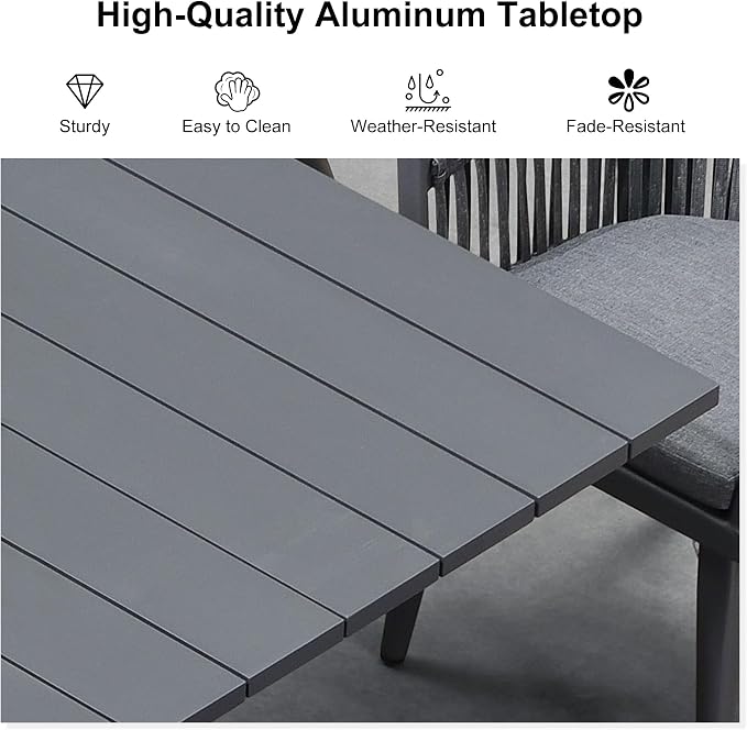 PURPLE LEAF 9 Pieces Outdoor Dining Set - Image 6