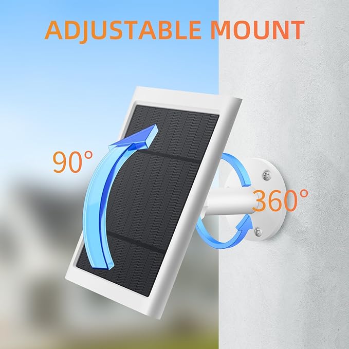 Solar Panel for Ring Camera, 2 Pack 4W Solar Charger Compatible - Image 6
