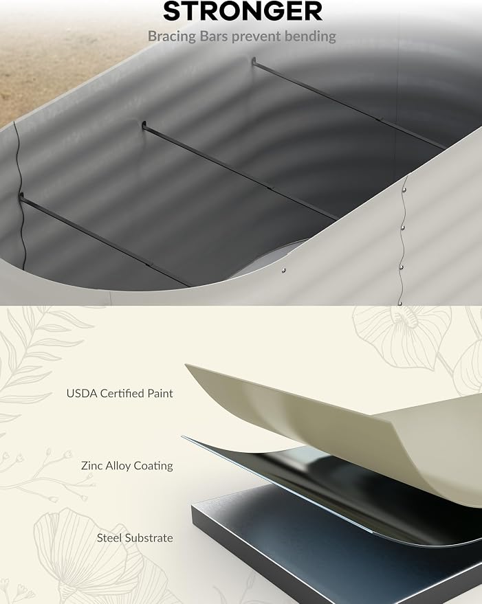 GarveeLife 2 Pcs Raised Garden Beds Outdoor 6x3x2 ft - Image 5