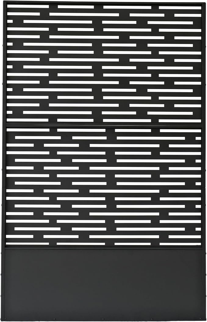 Oakland Living 6 ft. X 4 ft. Black Freestanding Metal Privacy Screen Room - Image 4