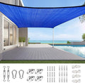 Quictent 20x16ft 185G HDPE Rectangle Sun Shade Sail Canopy 98% UV Block Outdoor by QUICTENT