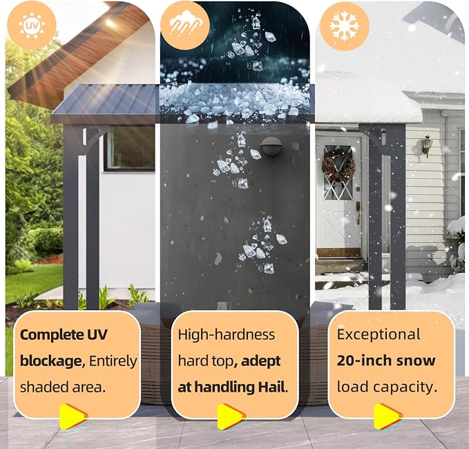 AECOJOY 14' x 10' Outdoor Hardtop Gazebo Pergola - Image 3