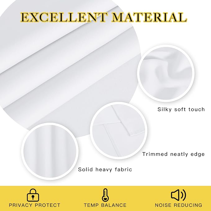 NICETOWN Room Darkening Short Curtain 54 inches Long - Image 2