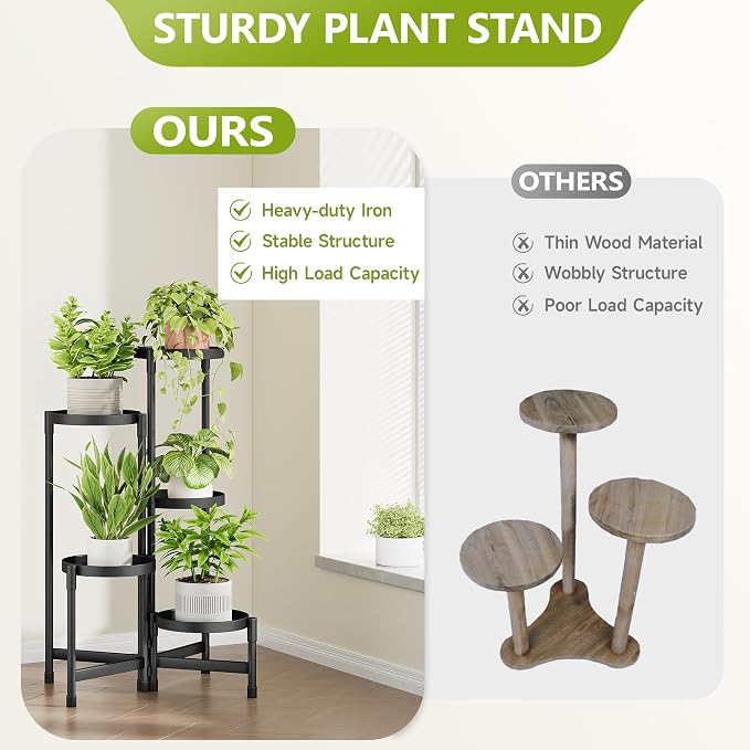 5 Tier Plant Stand Indoor, Tiered Plant Stand Outdoor - Image 6