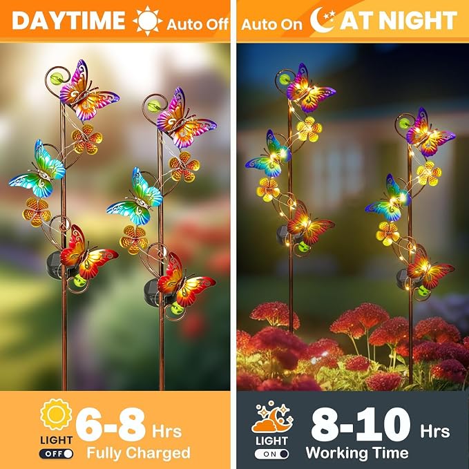 NAN ZAI NAN FANG Butterfly Solar Stake Lights, Waterproof, - Image 5