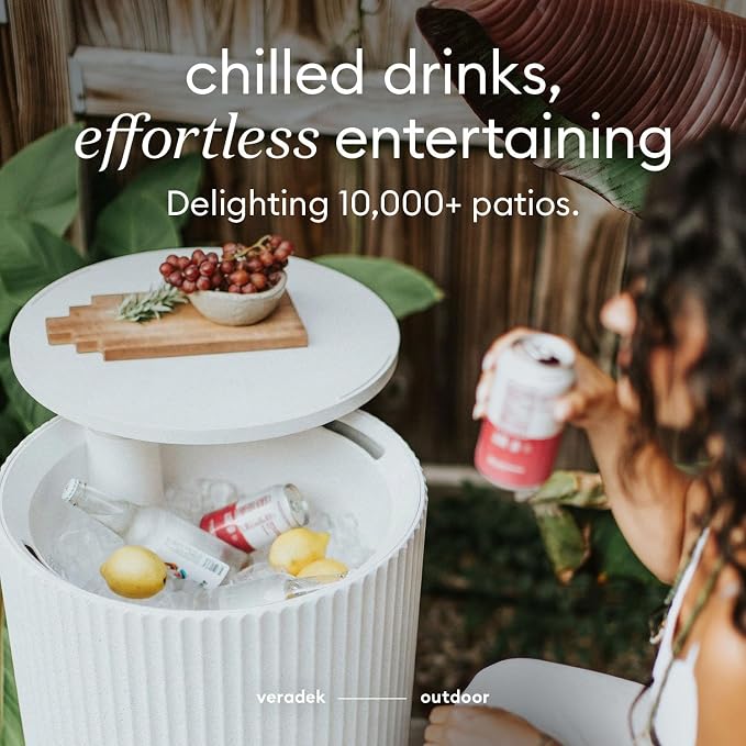 Veradek Outdoor Cooler Side Table - 2 in 1 - Designed - Image 7
