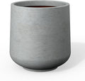 Kante 8.2" Dia Round Concrete Planter, Outdoor Indoor Large Plant Pots by Kante