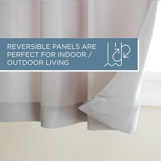 TOWN & COUNTRY BASICS Heavyweight Grommet Curtain, Cloud Grey | Light Filtering - Image 6
