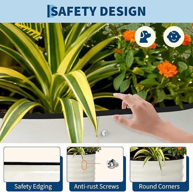 Garvee Galvanized Raised Garden Bed Outdoor, Rust-Resistant Raised Garden Beds - Image 5