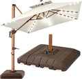 Best Choice Products 10ft Square Cantilever Patio Umbrella w/Base Included by BestChoiceProducts