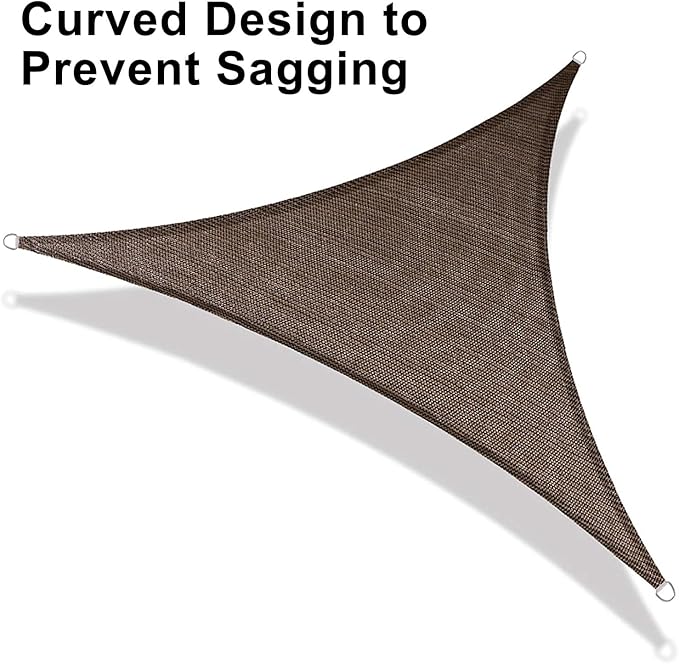 LOVE STORY Custom Size 5'x5'x7.1' Brown Sun Shade Sail Right Triangle Sunhsade - Image 6