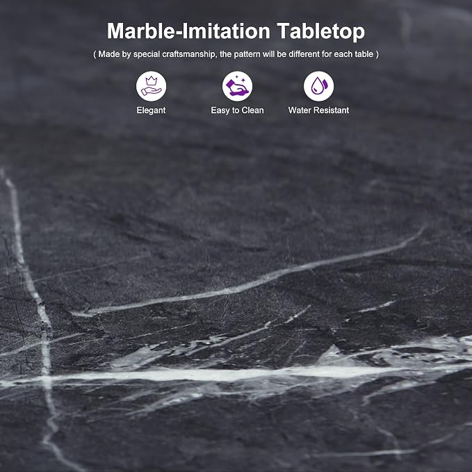 PURPLE LEAF Counter Height Bar Stools Table Dining Table - Image 6