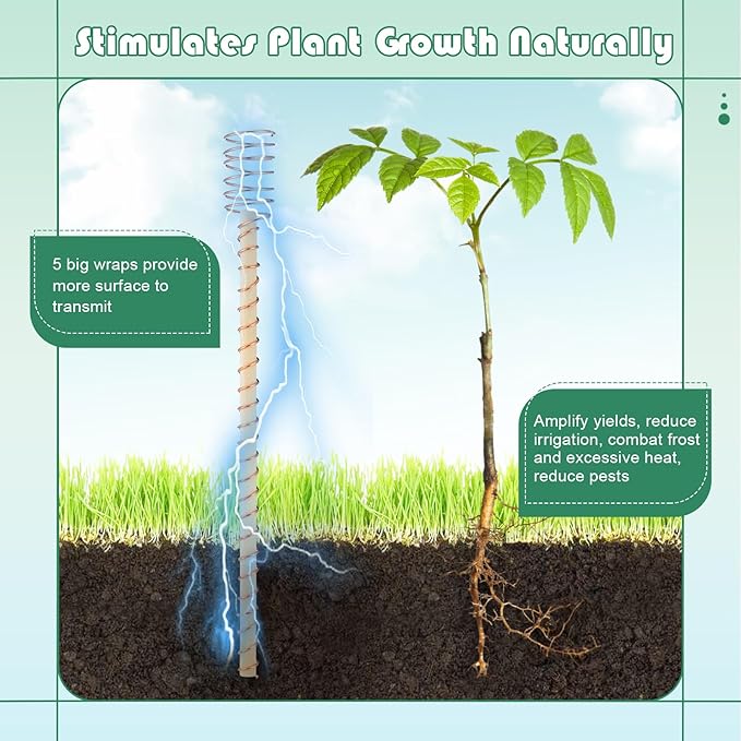 18 Pcs Electroculture Plant Stakes 12 Inches Long Copper Garden Stakes - Image 3