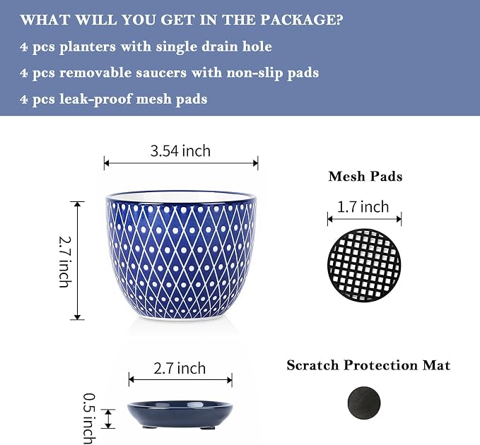 Selamica Ceramic Succulent Pots - Image 3